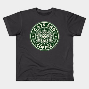 Cats and coffee Kids T-Shirt